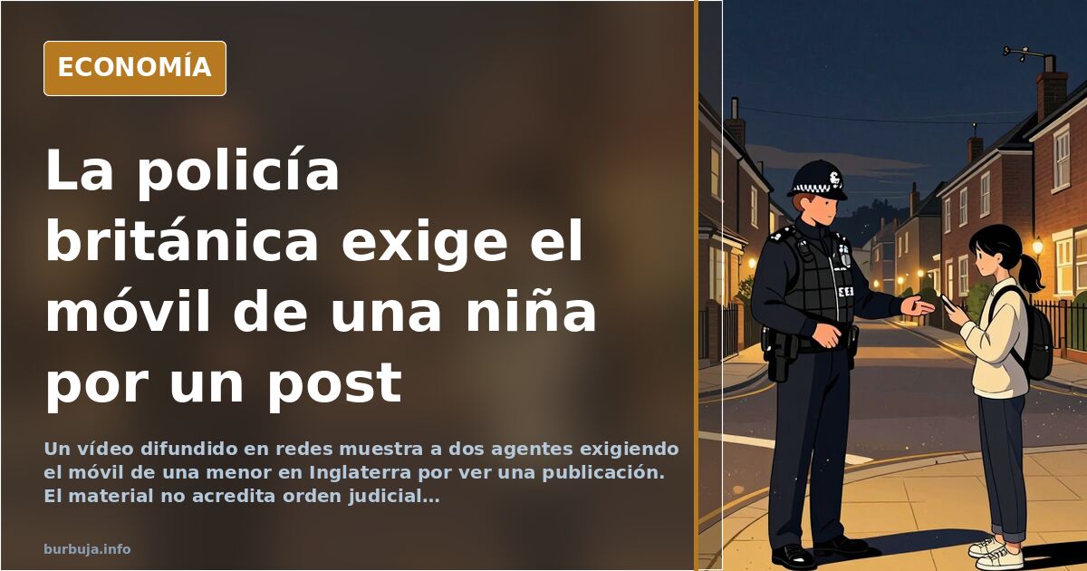 Reino Unido: la policía exige el móvil de una menor por una publicación