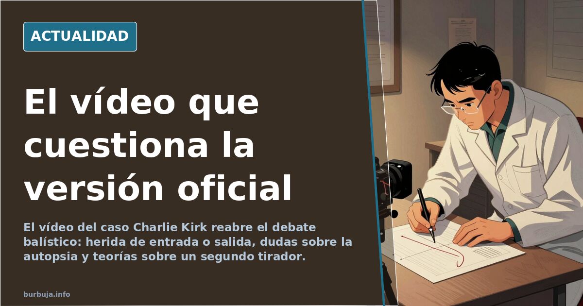 Charlie Kirk: el vídeo que reabre el debate balístico