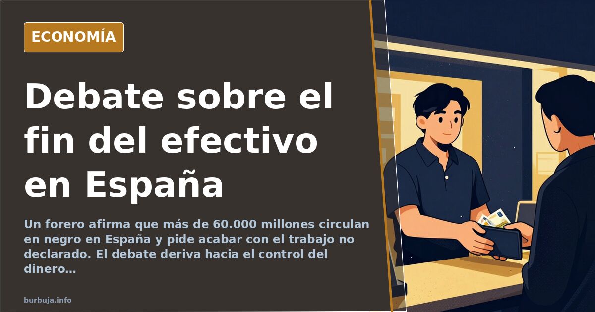 Debate sobre eliminar el efectivo y el dinero negro en España