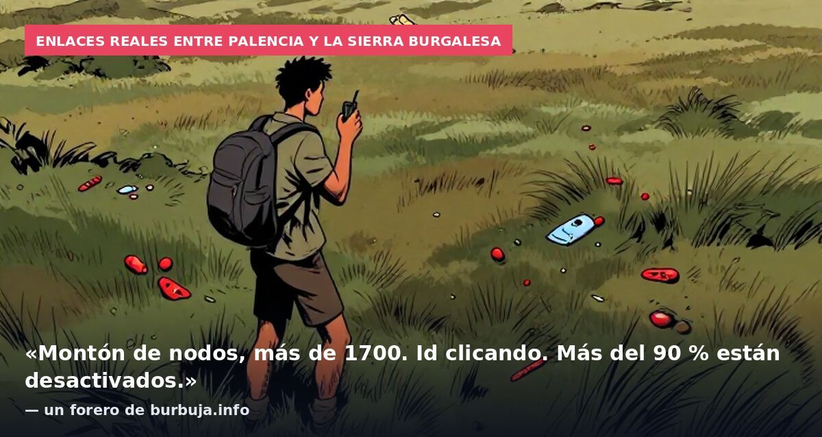 Enlaces reales entre Palencia y la sierra burgalesa: «Montón de nodos, más de 1700. Id clicando. Más del 90 % están desactivados.» — un forero de burbuja.info