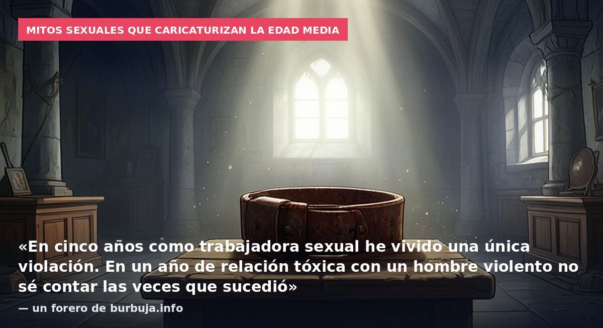 Mitos sexuales que caricaturizan la Edad Media: «En cinco años como trabajadora sexual he vivido una única violación. En un año de relación tóxica con un hombre violento no sé contar las veces que sucedió» — un forero de burbuja.info