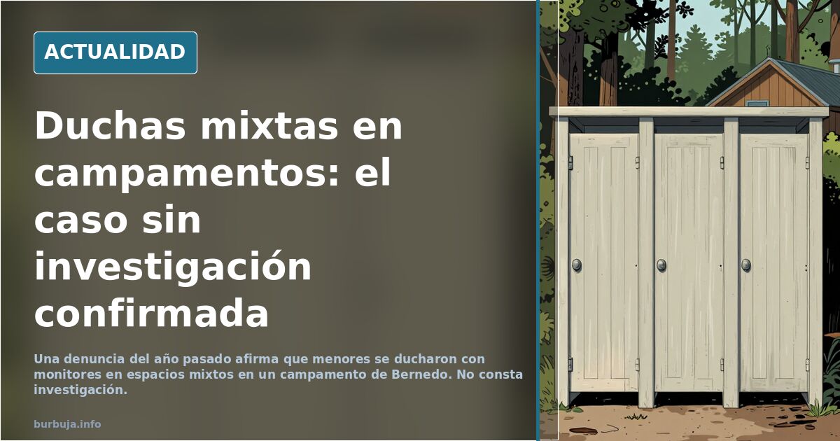 Bernedo: denuncia de duchas mixtas con monitores en un campamento
