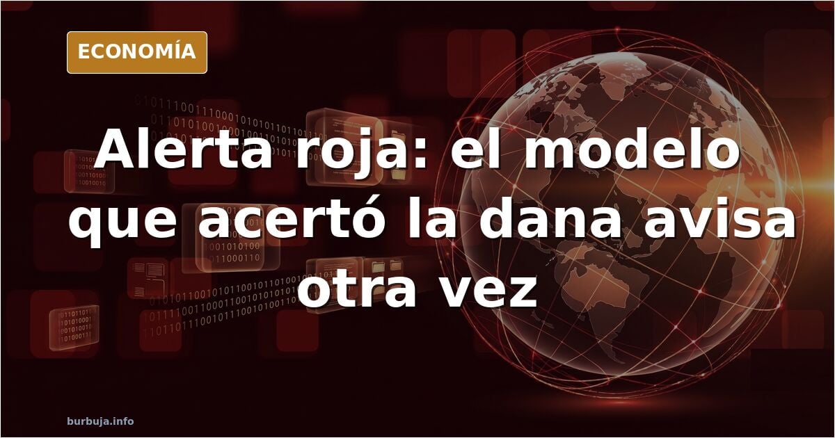 Mapa meteorológico de alerta roja por lluvias sobre la Comunidad Valenciana con acumulados previstos