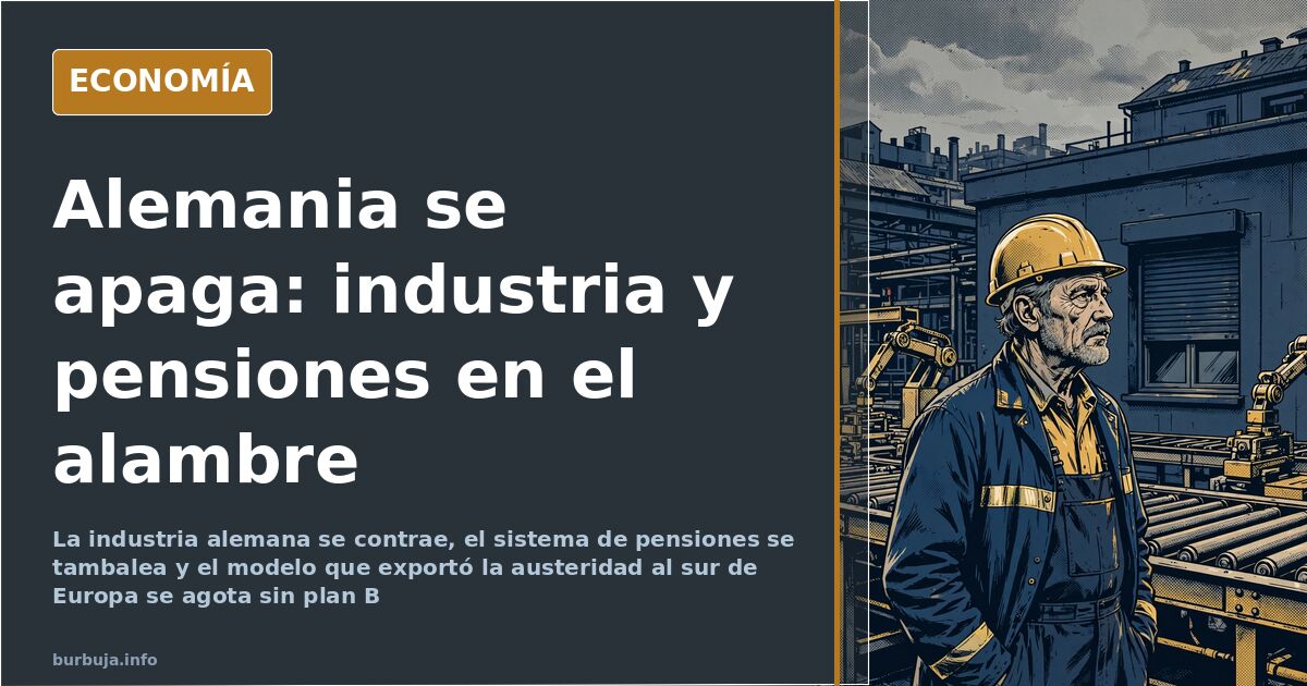 Alemania y el fin del milagro: la industria se apaga y las pensiones tiemblan