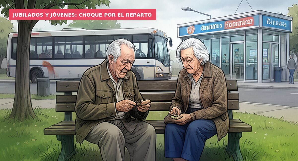 Jubilados y jóvenes: choque por el reparto
