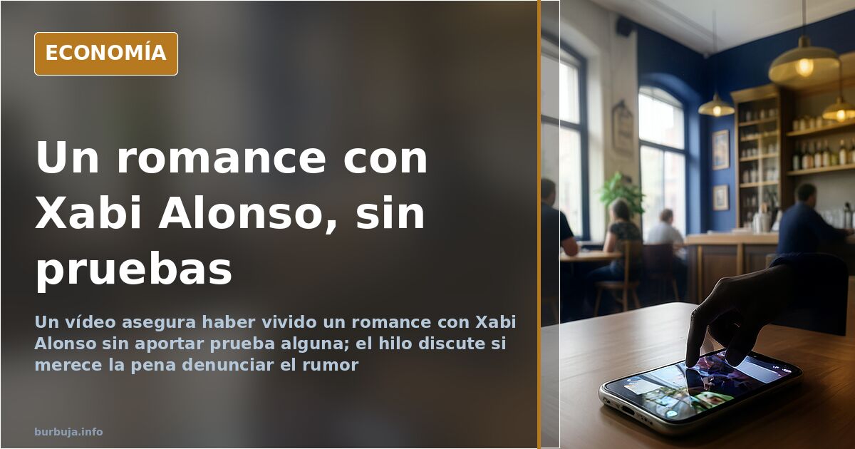 Ilustración de un móvil reproduciendo el vídeo viral sobre el relato de un romance con Xabi Alonso