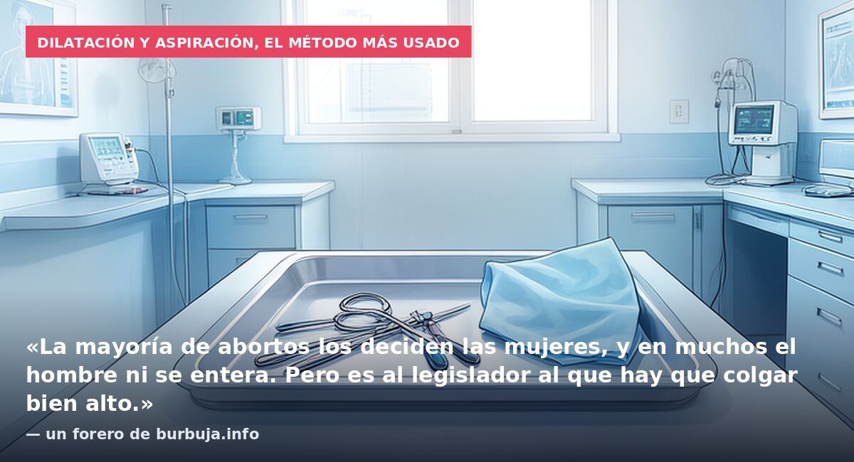 Dilatación y aspiración, el método más usado: «La mayoría de abortos los deciden las mujeres, y en muchos el hombre ni se entera. Pero es al legislador al que hay que colgar bien alto.» — un forero de burbuja.info