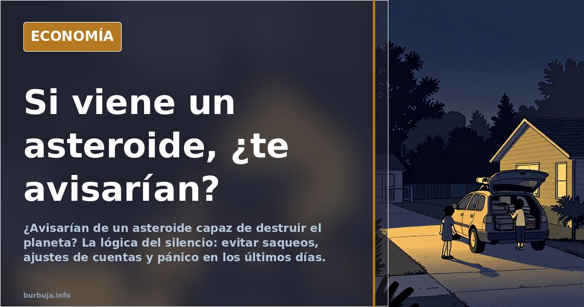 ¿Avisarían de un asteroide o callarían hasta el final?