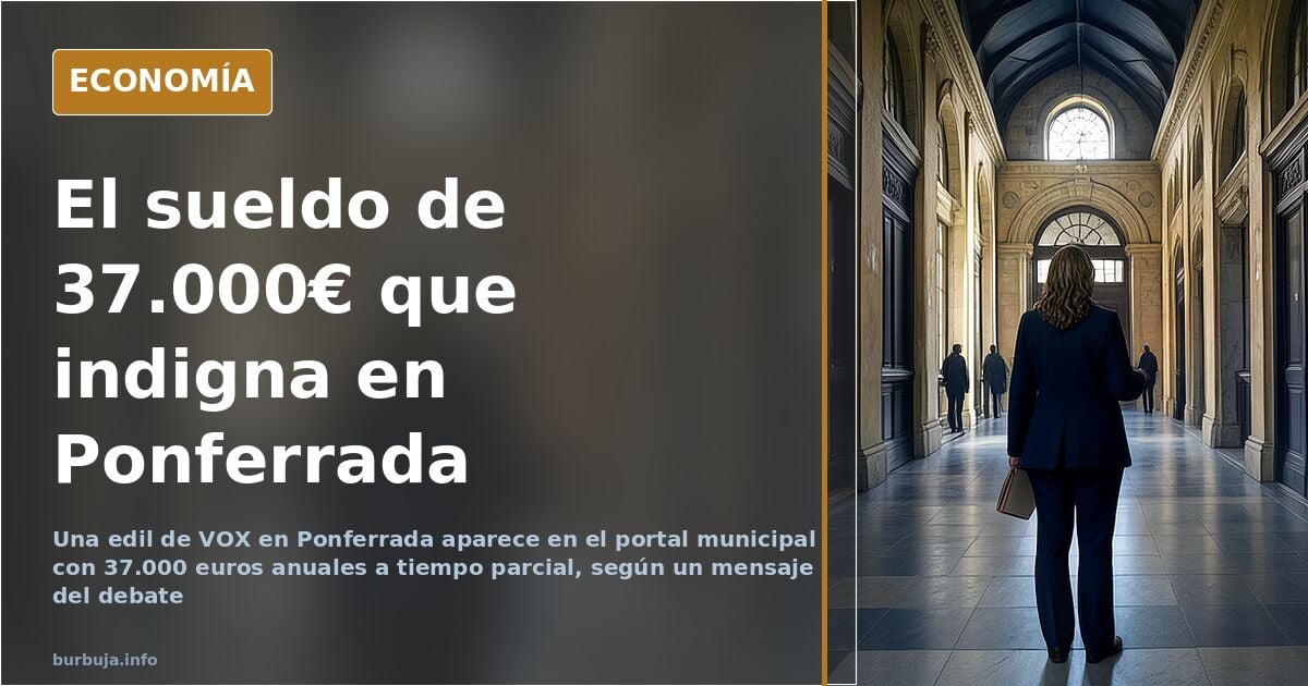 VOX councilor in Ponferrada earns €37,000 part-time