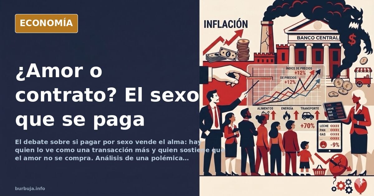 Ilustración editorial de un billete de cien euros junto a una figura humana de espaldas, simbolizando la transacción sexual
