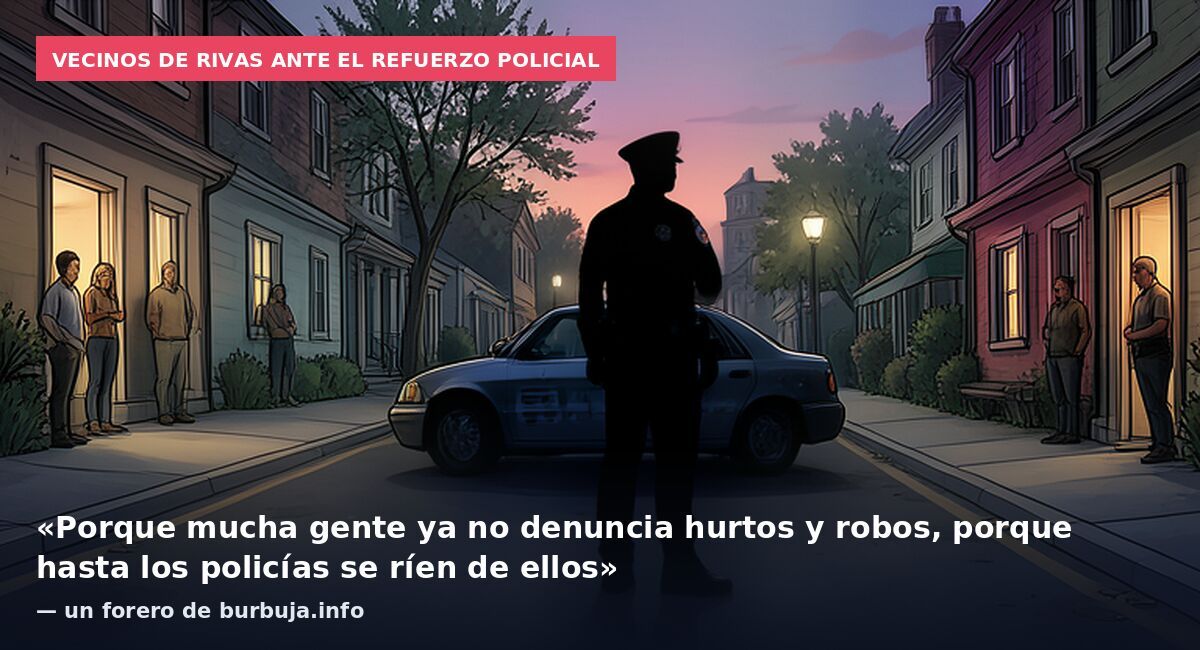 Vecinos de Rivas ante el refuerzo policial: «Porque mucha gente ya no denuncia hurtos y robos, porque hasta los policías se ríen de ellos» — un forero de burbuja.info