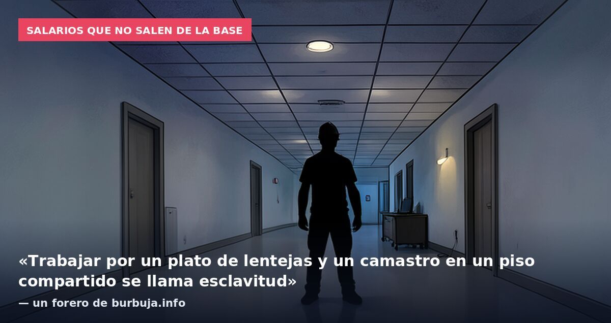 Salarios que no salen de la base: «Trabajar por un plato de lentejas y un camastro en un piso compartido se llama esclavitud» — un forero de burbuja.info