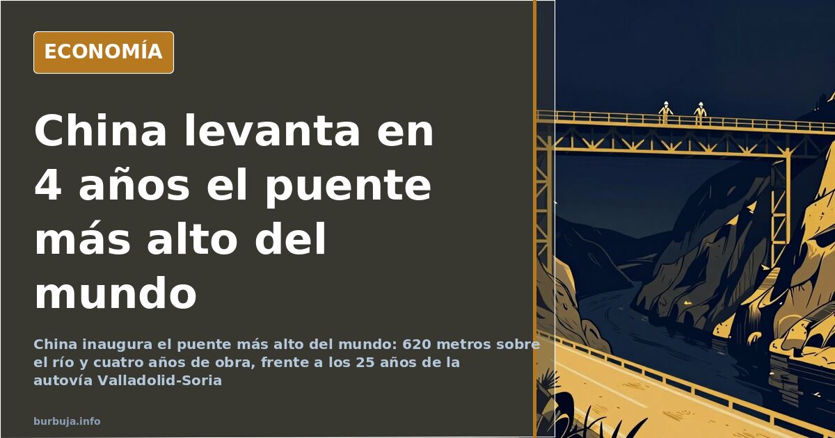 China abre el puente más alto del mundo y España mira su autovía