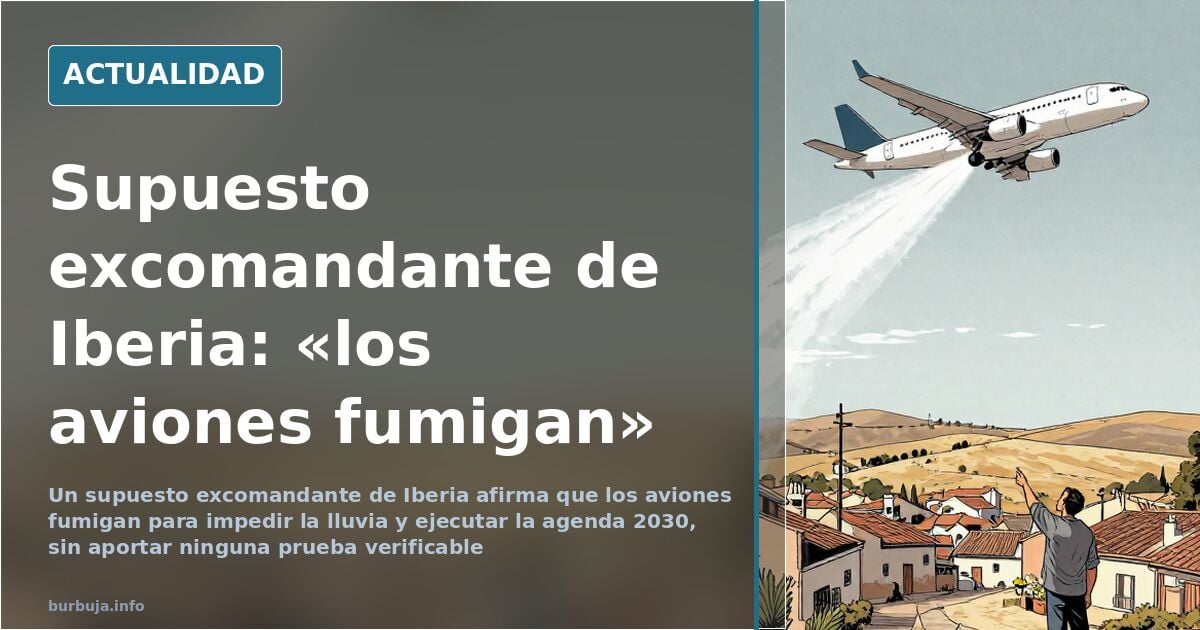 Un supuesto excomandante de Iberia aviva el mito de los chemtrails
