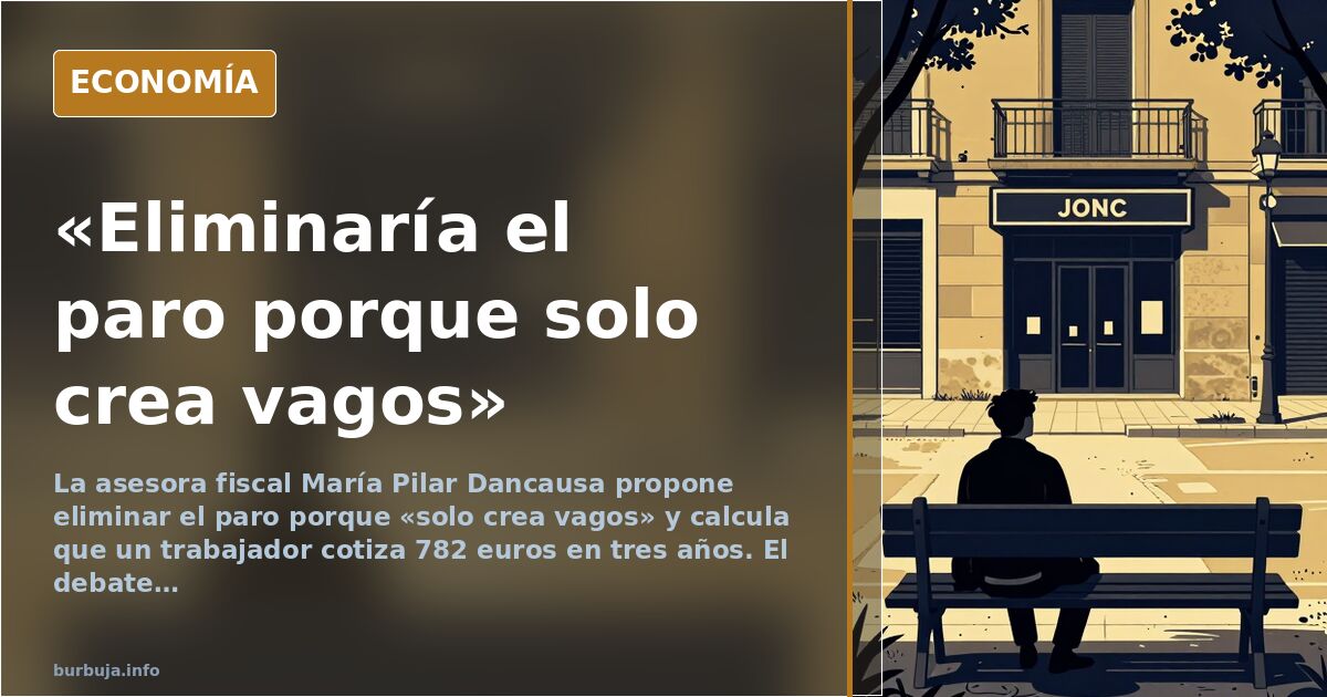 Dancausa propone eliminar el paro: «solo crea vagos»