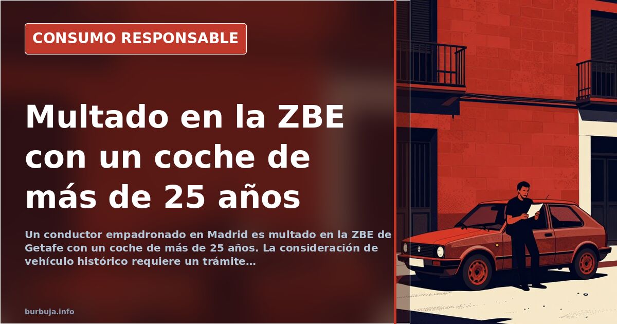 Multado en la ZBE de Getafe con un coche de más de 25 años