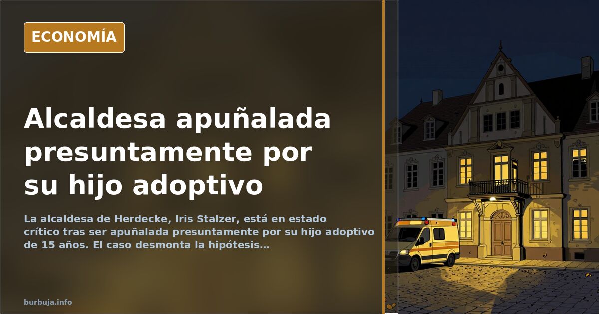 Ilustración editorial de una figura femenina en un hospital, con un cuchillo en el suelo, simbolizando el apuñalamiento de la