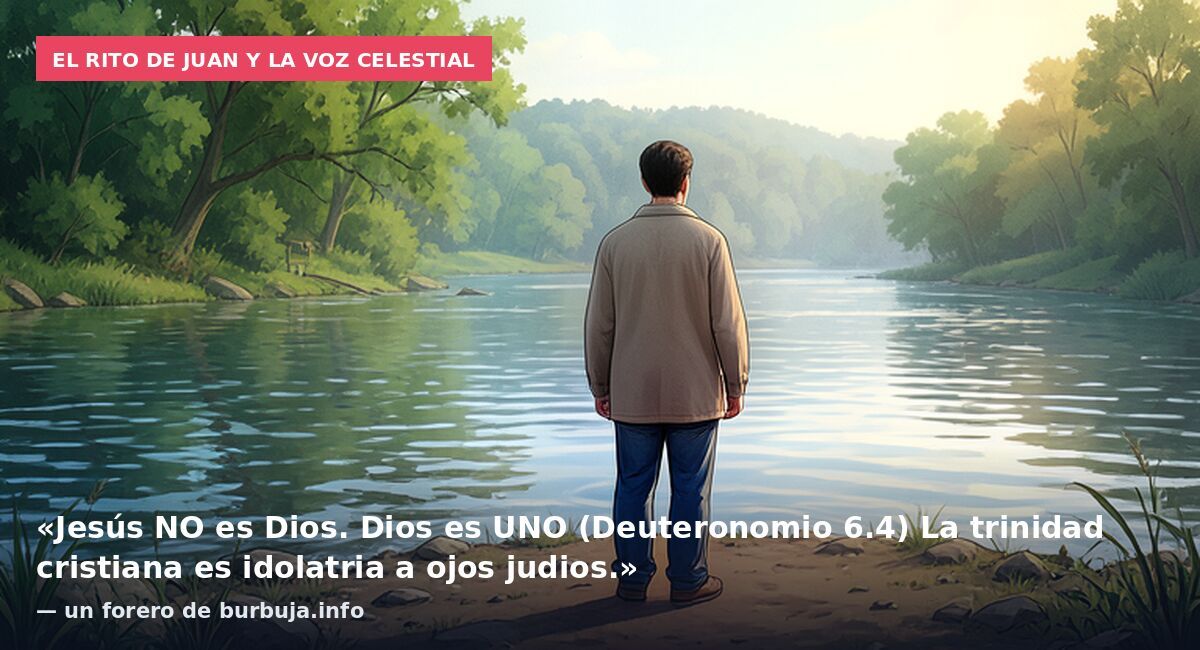 El rito de Juan y la voz celestial: «Jesús NO es Dios. Dios es UNO (Deuteronomio 6.4) La trinidad cristiana es idolatria a ojos judios.» — un forero de burbuja.info
