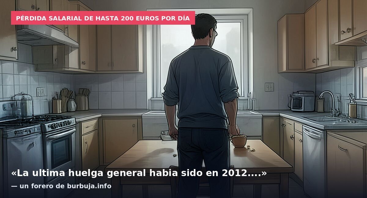 Pérdida salarial de hasta 200 euros por día: «La ultima huelga general habia sido en 2012....» — un forero de burbuja.info