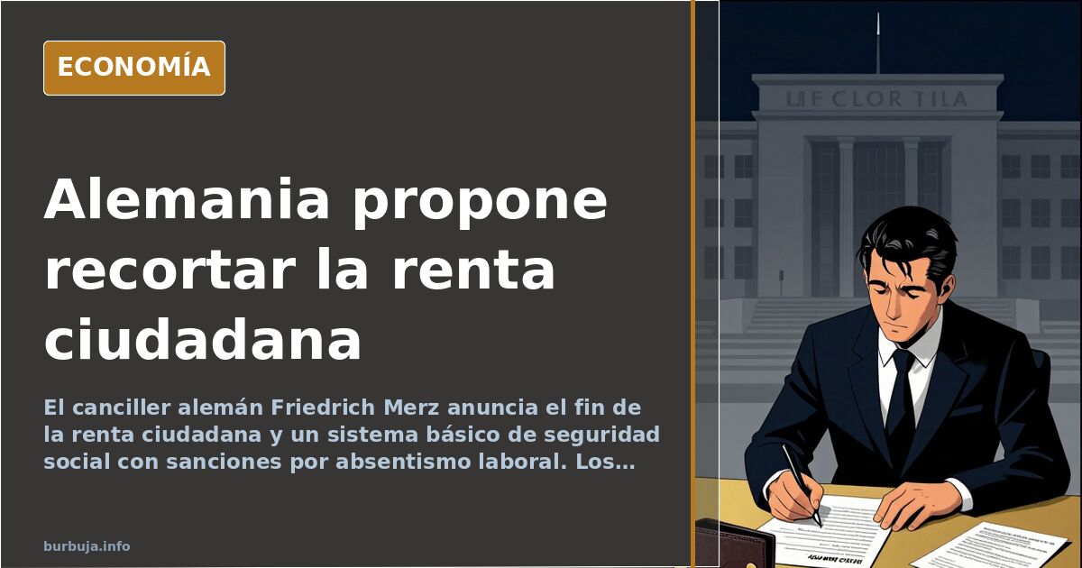 Merz propone eliminar la renta ciudadana en Alemania