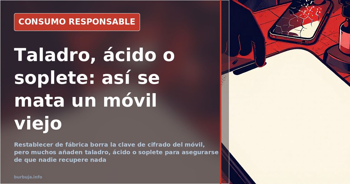 Agujeros, ácido o martillo: cómo se inutiliza un móvil viejo