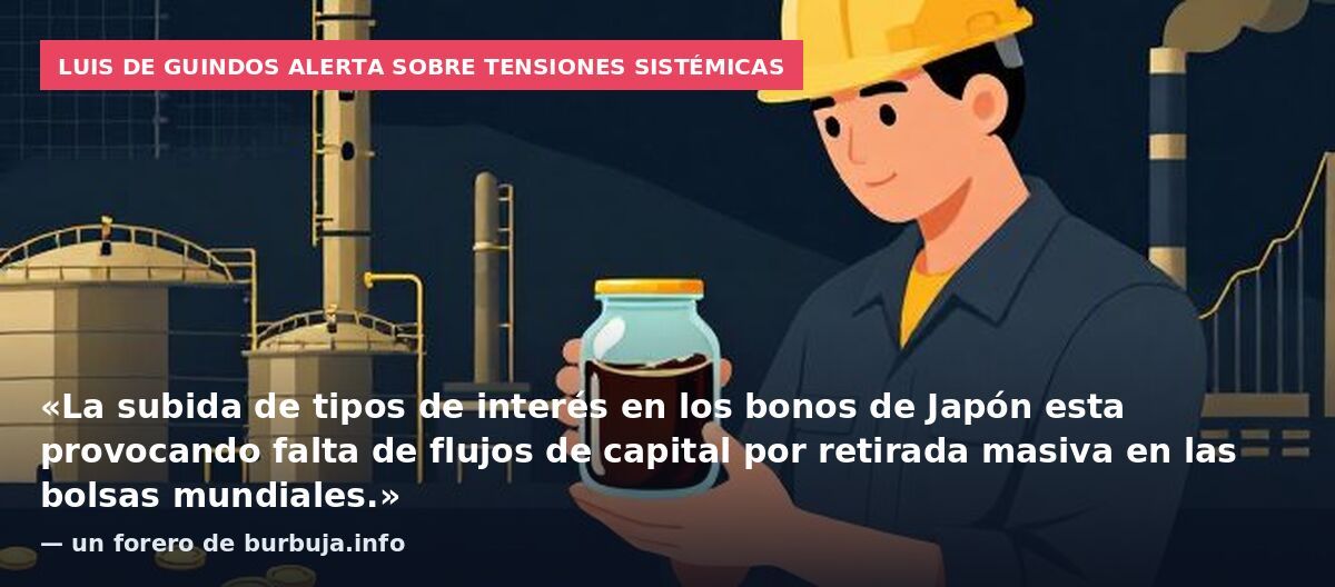 Luis de Guindos alerta sobre tensiones sistémicas: «La subida de tipos de interés en los bonos de Japón esta provocando falta de flujos de capital por retirada masiva en las bolsas mundiales.» — un forero de burbuja.info