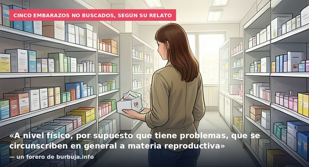 Cinco embarazos no buscados, según su relato: «A nivel físico, por supuesto que tiene problemas, que se circunscriben en general a materia reproductiva» — un forero de burbuja.info