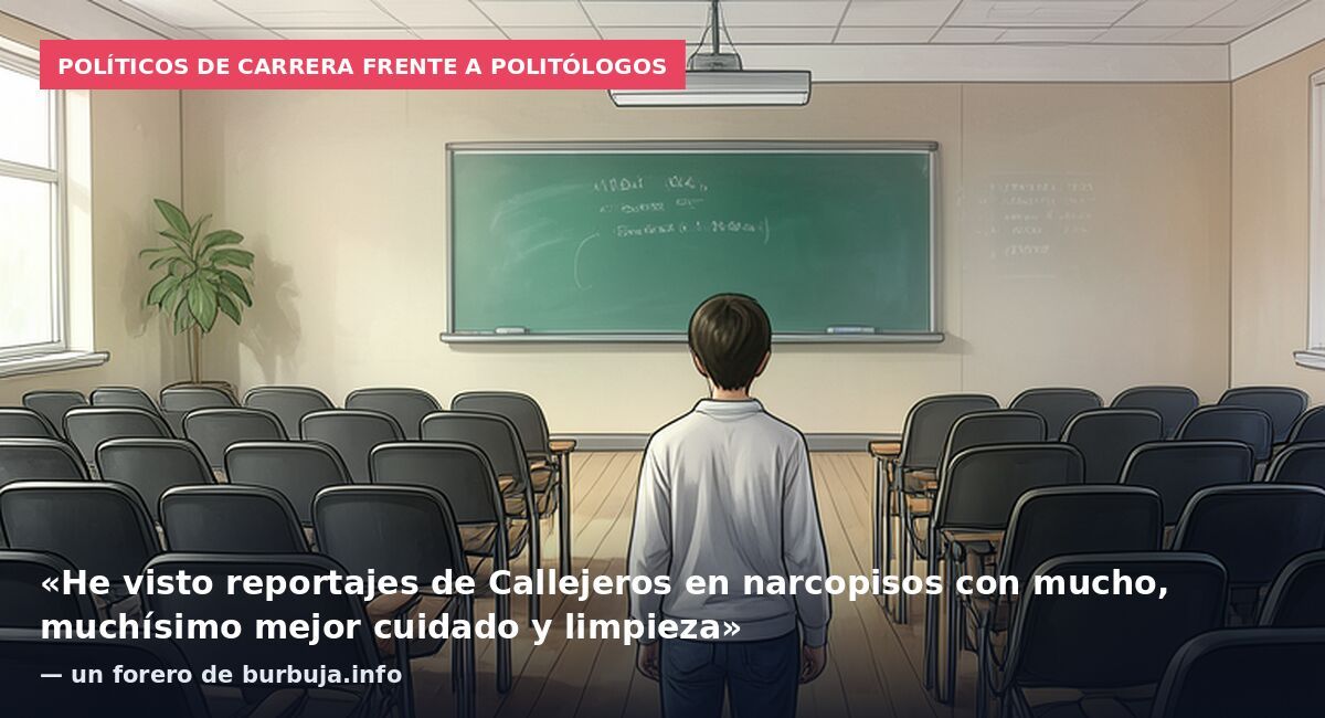 Políticos de carrera frente a politólogos: «He visto reportajes de Callejeros en narcopisos con mucho, muchísimo mejor cuidado y limpieza» — un forero de burbuja.info