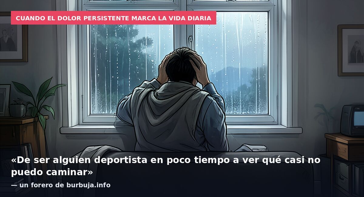 Cuando el dolor persistente marca la vida diaria: «De ser alguien deportista en poco tiempo a ver qué casi no puedo caminar» — un forero de burbuja.info