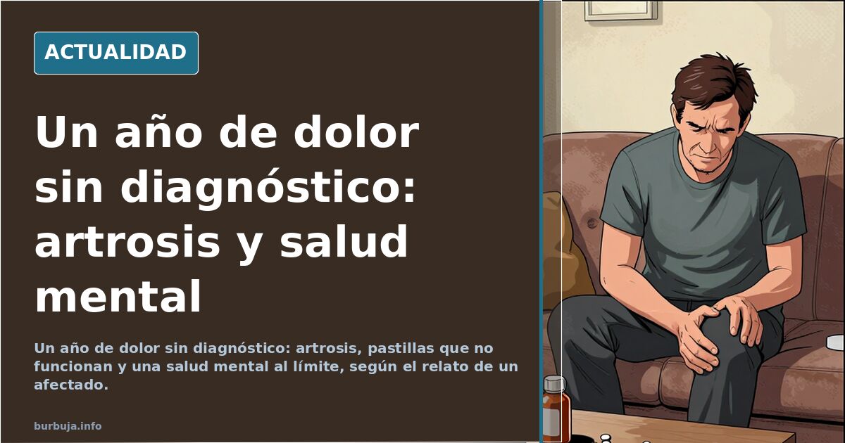 Artrosis y dolor crónico: un año sin diagnóstico