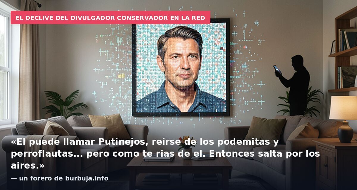 El declive del divulgador conservador en la red: «El puede llamar Putinejos, reirse de los podemitas y perroflautas... pero como te rias de el. Entonces salta por los aires.» — un forero de burbuja.info