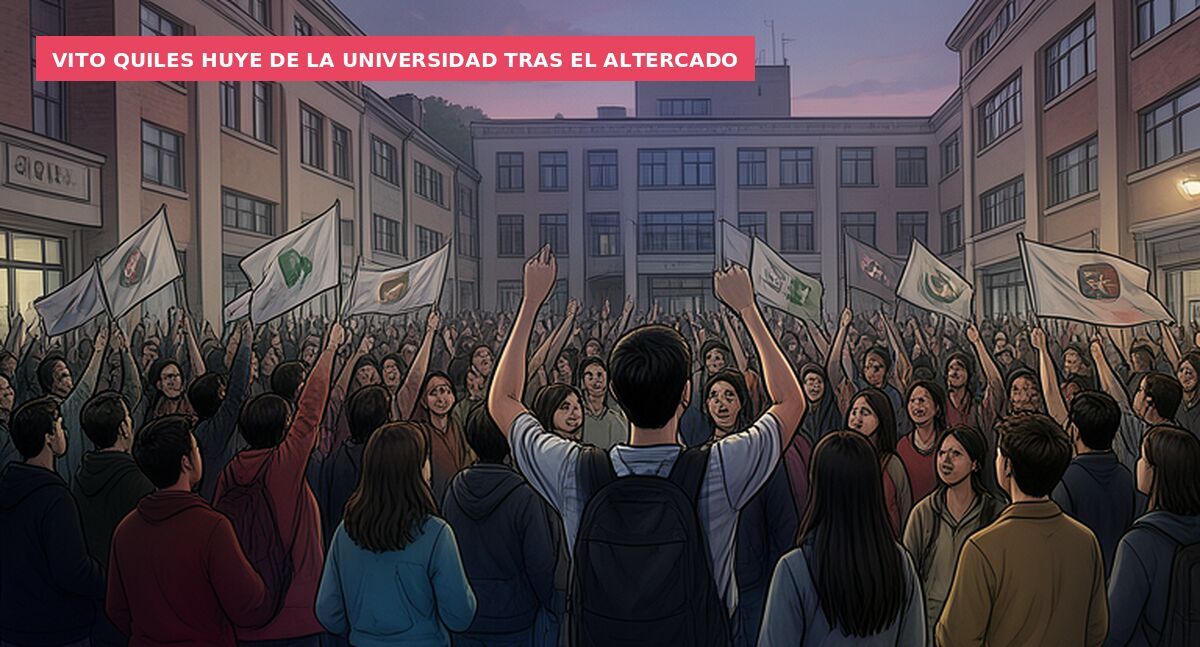 Vito Quiles huye de la universidad tras el altercado
