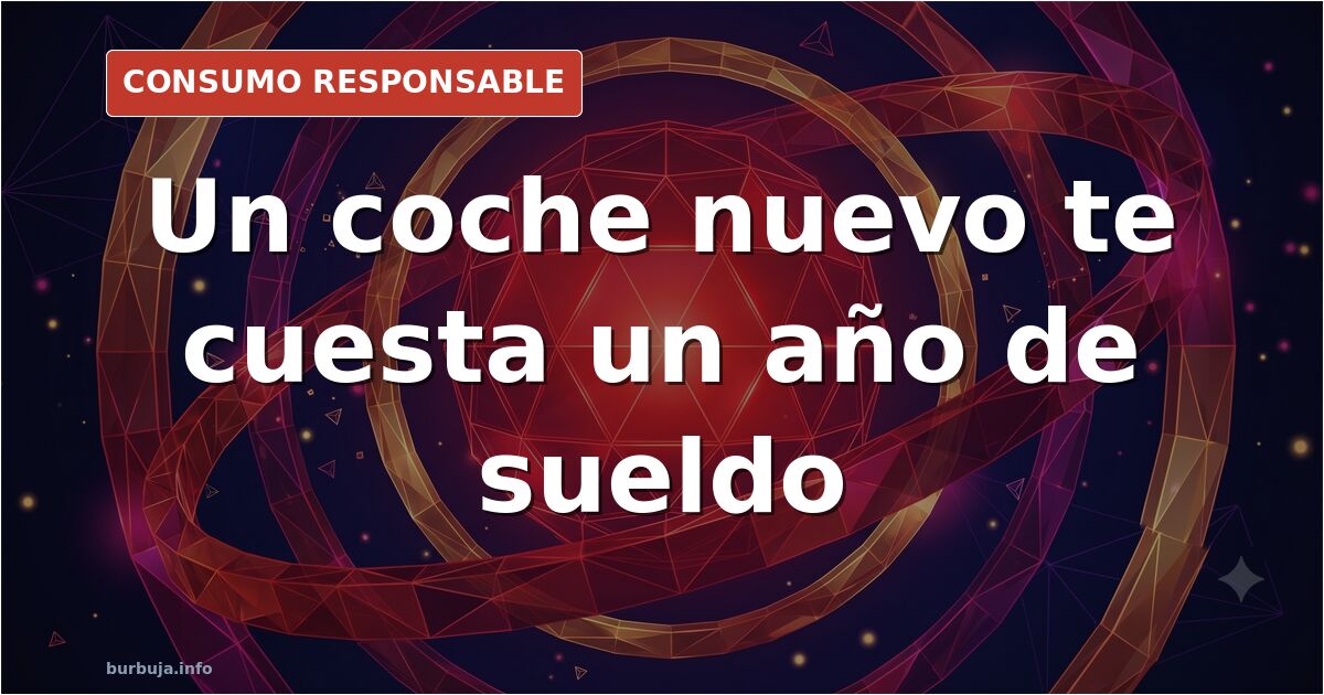 Coche nuevo en concesionario con etiqueta de precio, símbolo del gasto que lastra el ahorro familiar