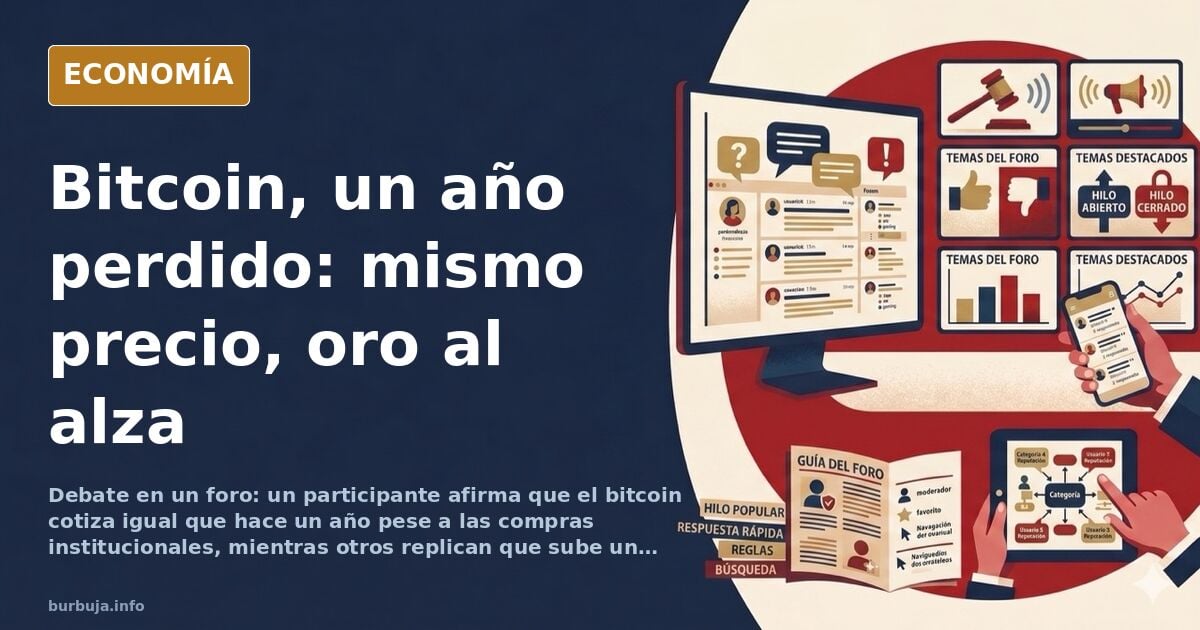Un forero sostiene que el bitcoin lleva un año plano
