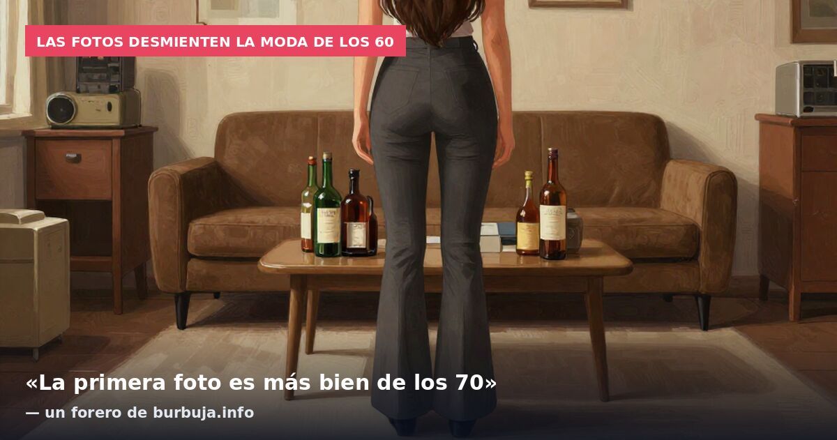 Las fotos desmienten la moda de los 60: «La primera foto es más bien de los 70» — un forero de burbuja.info