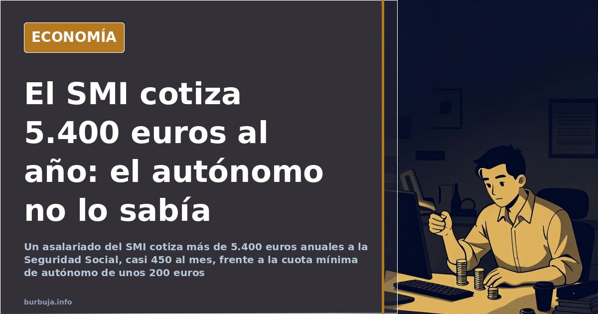 Ilustración editorial de una nómina española con la cotización a la Seguridad Social destacada y una calculadora sobre la mes