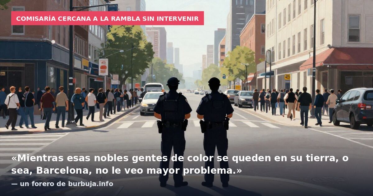 Comisaría cercana a La Rambla sin intervenir: «Mientras esas nobles gentes de color se queden en su tierra, o sea, Barcelona, no le veo mayor problema.» — un forero de burbuja.info