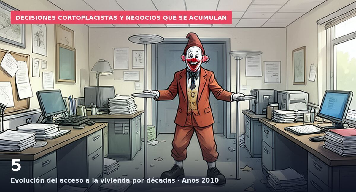 Decisiones cortoplacistas y negocios que se acumulan: 5 Evolución del acceso a la vivienda por décadas · Años 2010