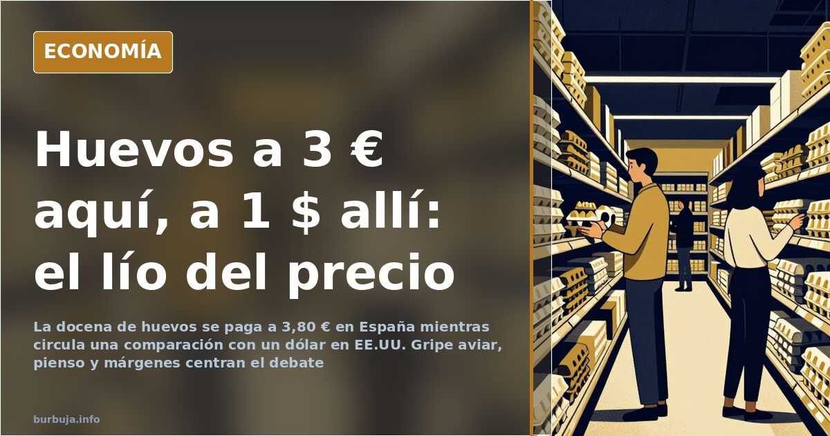 El precio del huevo sube en España y se compara con un dólar en EE.UU.