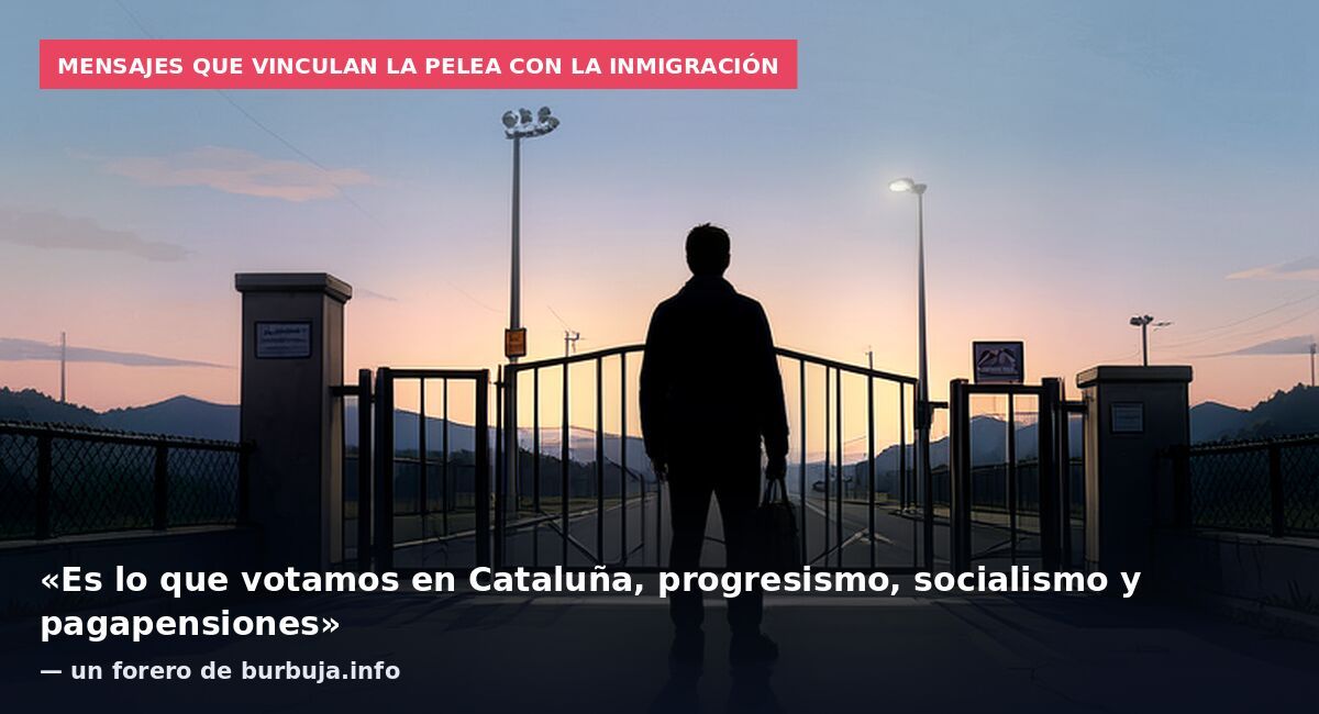 Mensajes que vinculan la pelea con la inmigración: «Es lo que votamos en Cataluña, progresismo, socialismo y pagapensiones» — un forero de burbuja.info