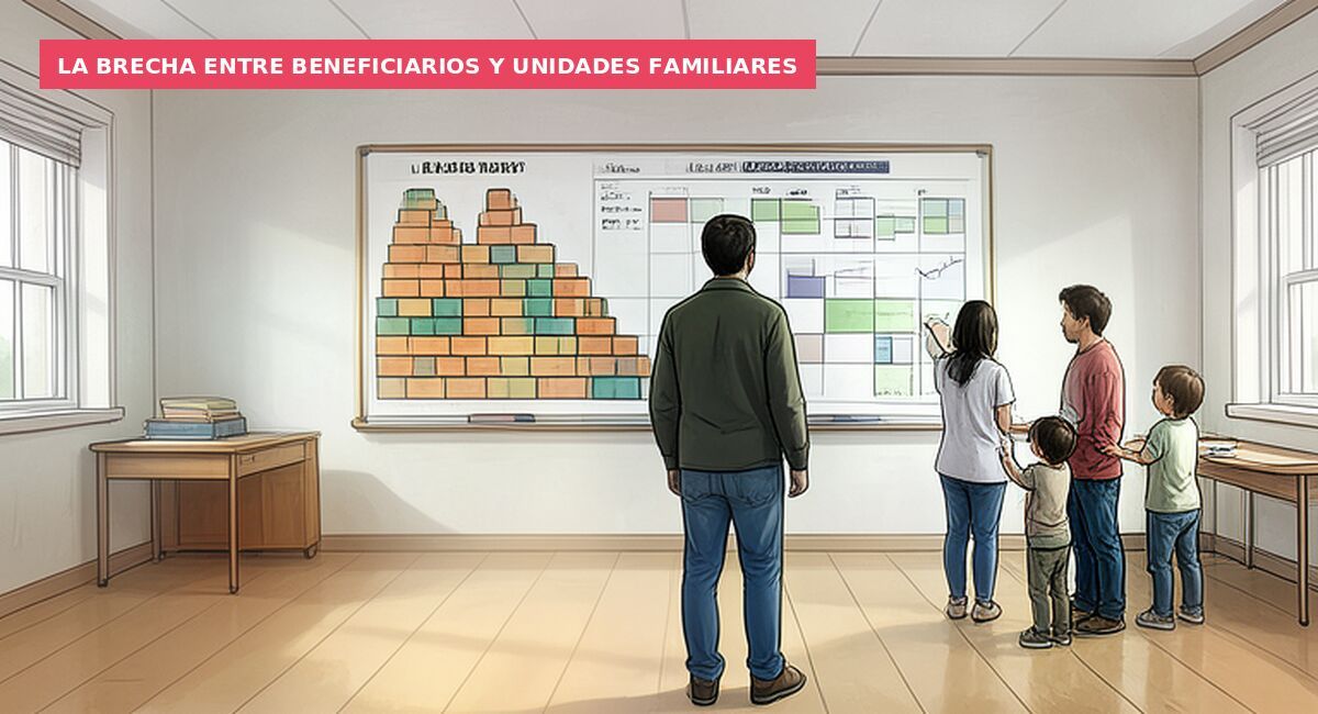 La brecha entre beneficiarios y unidades familiares