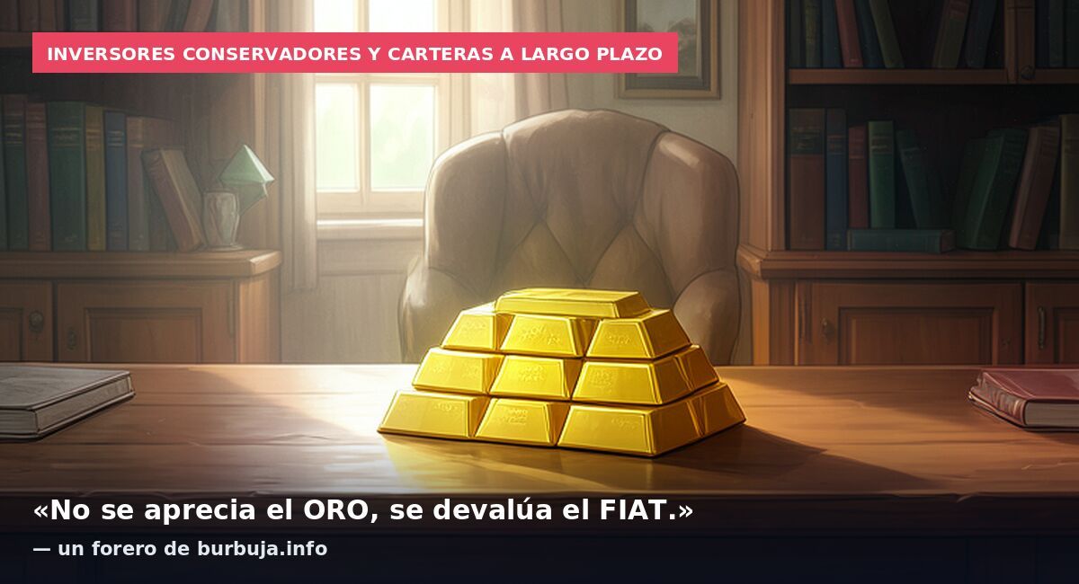 Inversores conservadores y carteras a largo plazo: «No se aprecia el ORO, se devalúa el FIAT.» — un forero de burbuja.info