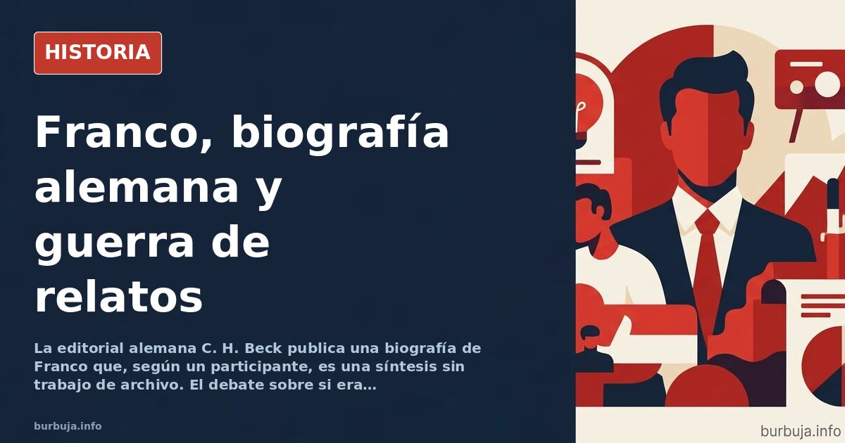 Portada de una biografía de Franco publicada por la editorial alemana C. H. Beck junto a libros de historia del siglo XX