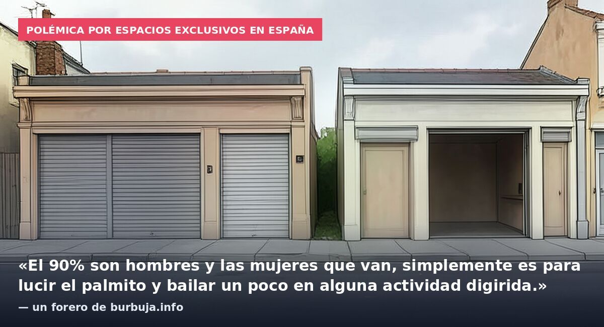 Polémica por espacios exclusivos en España: «El 90% son hombres y las mujeres que van, simplemente es para lucir el palmito y bailar un poco en alguna actividad digirida.» — un forero de burbuja.info