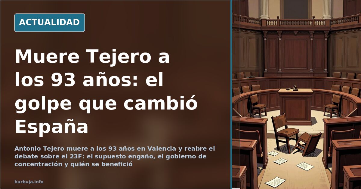 Muere Tejero a los 93 años y reabre el debate sobre el 23F