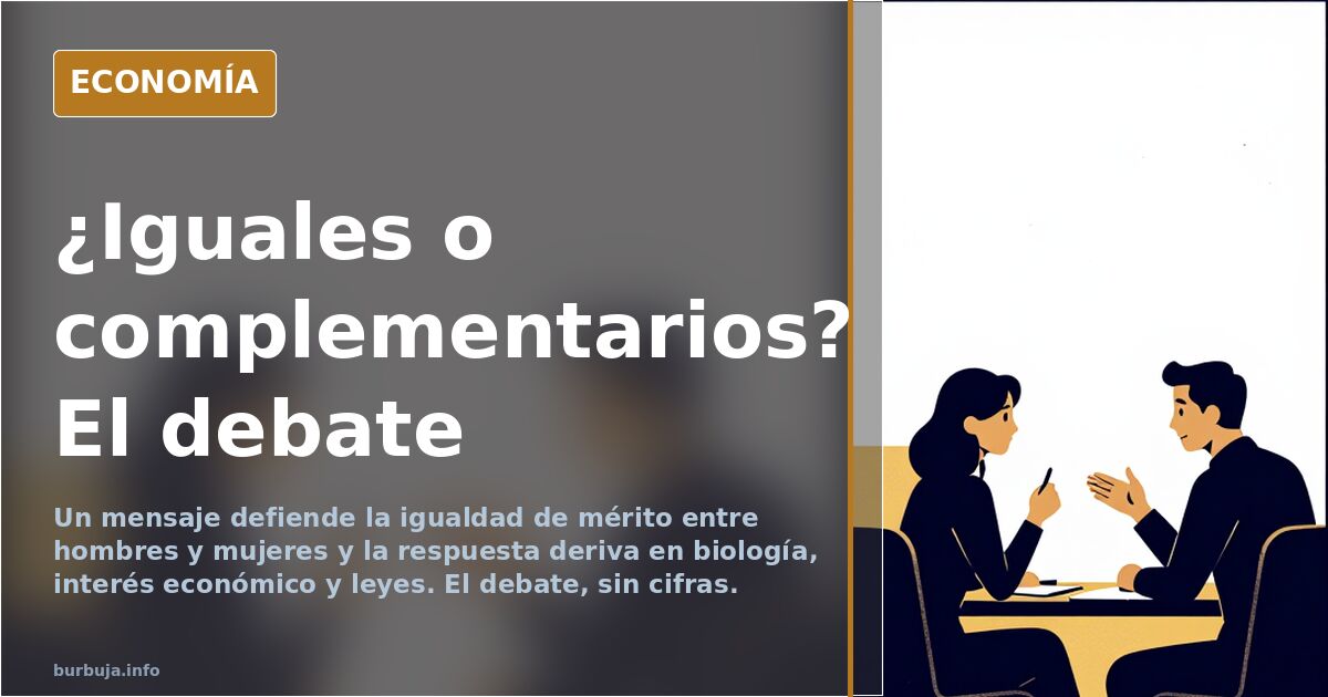 Debate en foro: igualdad de mérito y diferencias biológicas