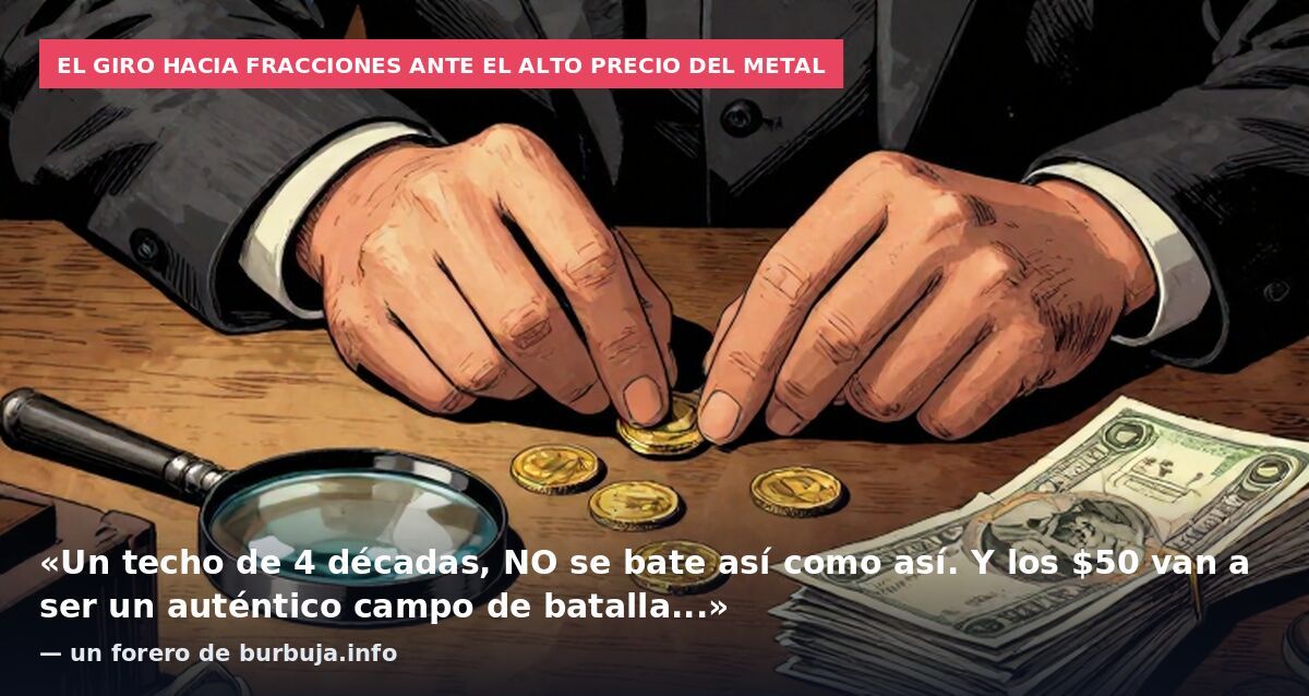 El giro hacia fracciones ante el alto precio del metal: «Un techo de 4 décadas, NO se bate así como así. Y los  van a ser un auténtico campo de batalla...» — un forero de burbuja.info