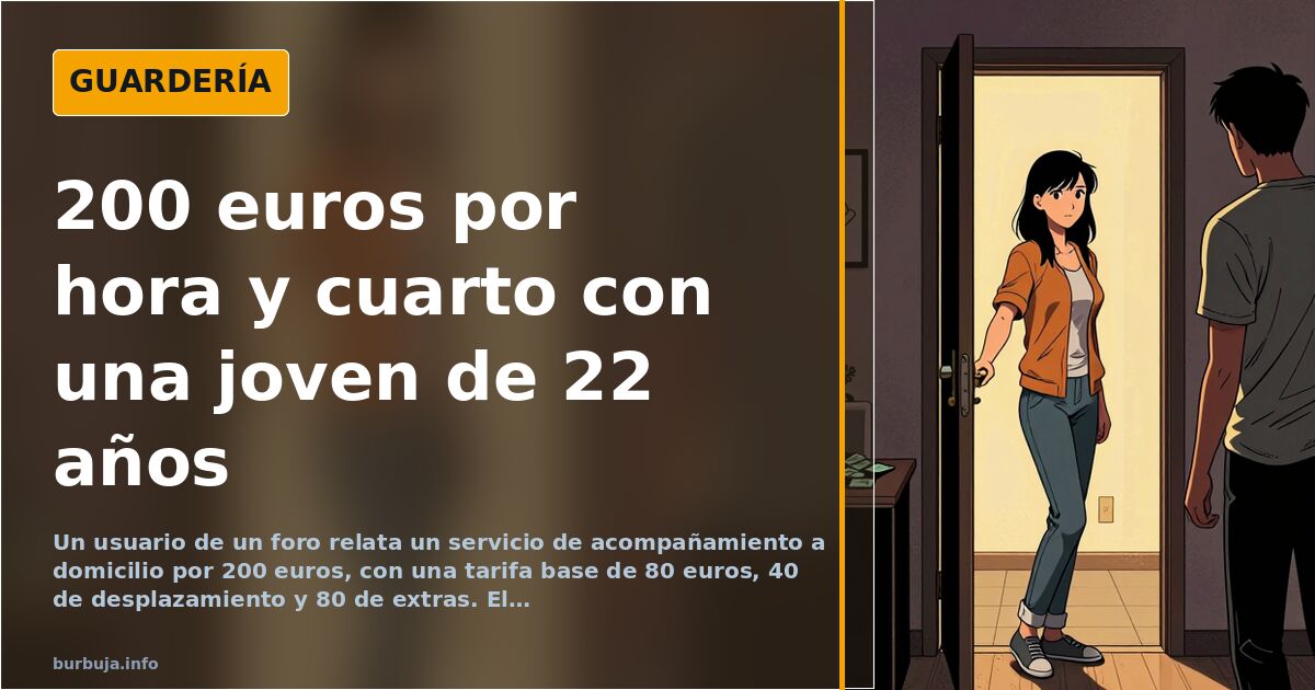 Un cliente relata en un foro un servicio de acompañamiento a domicilio por 200 euros