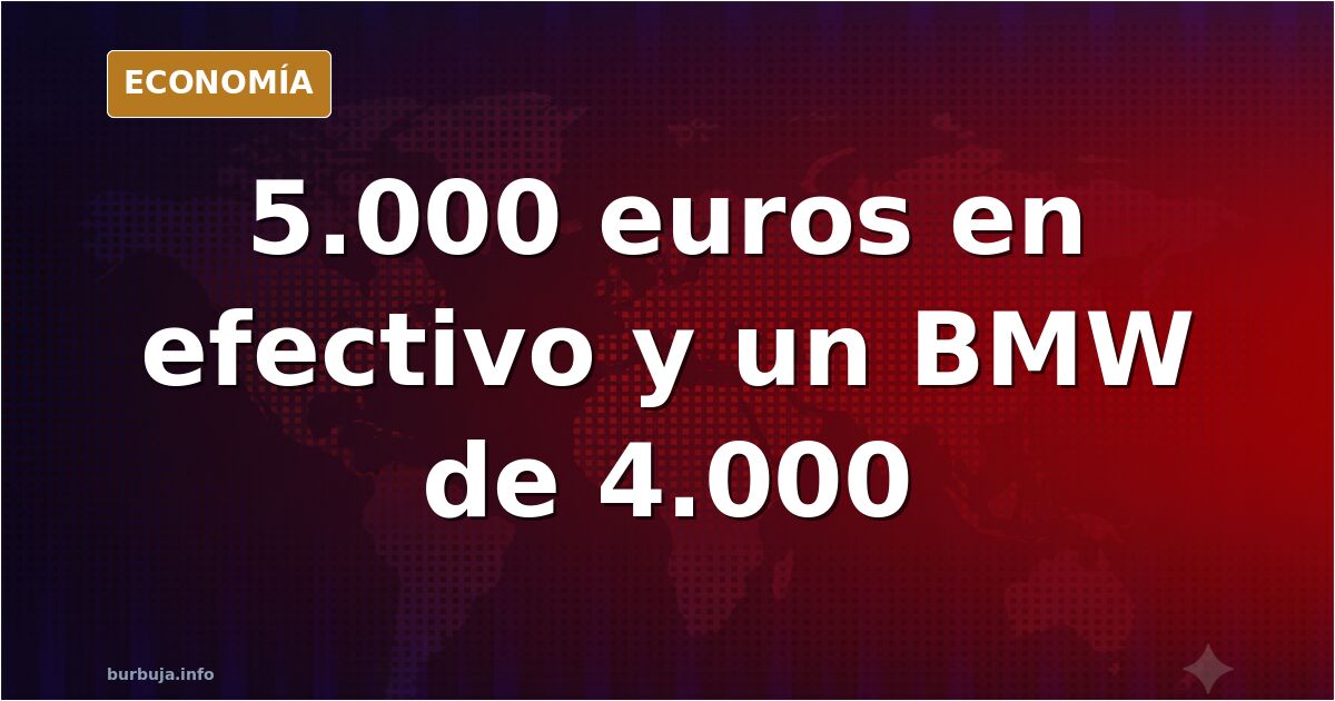 Ilustración editorial de un fajo de billetes de 50 euros sobre una mesa junto a las llaves de un coche, símbolo de economía s