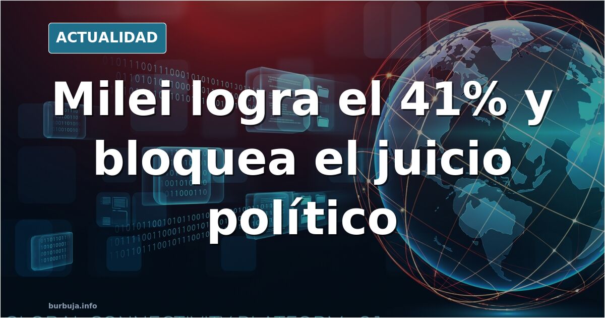 Pantalla de resultados electorales de Argentina con mapa provincial coloreado y porcentajes de La Libertad Avanza en eleccion